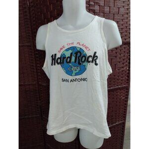 Vintage Hard Rock Cafe Tank Top shirt Save The Planet Large 90s San Antonio